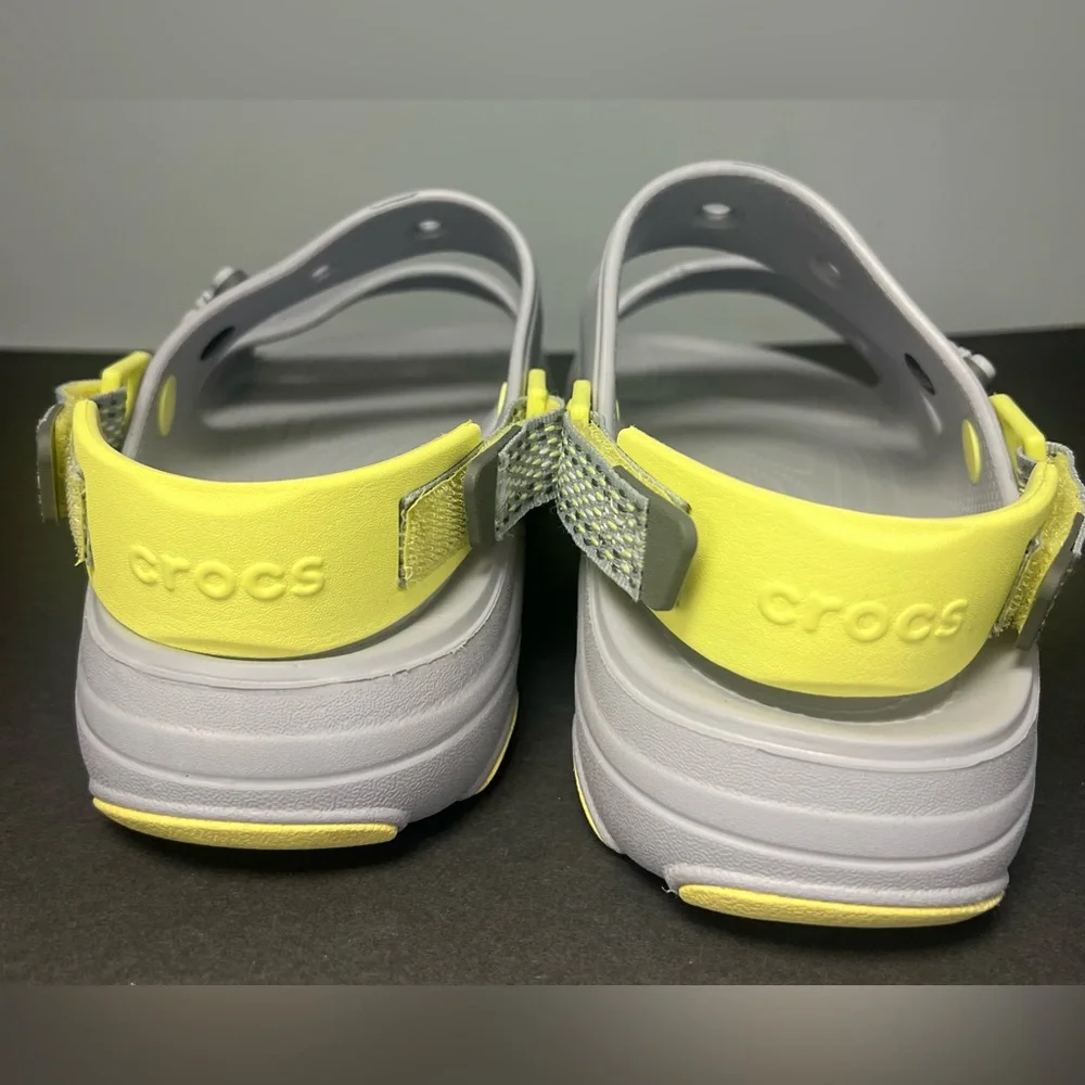 Crocs-‎ Mens Light Grey slides, Size:11, Pre-Owned, great condition